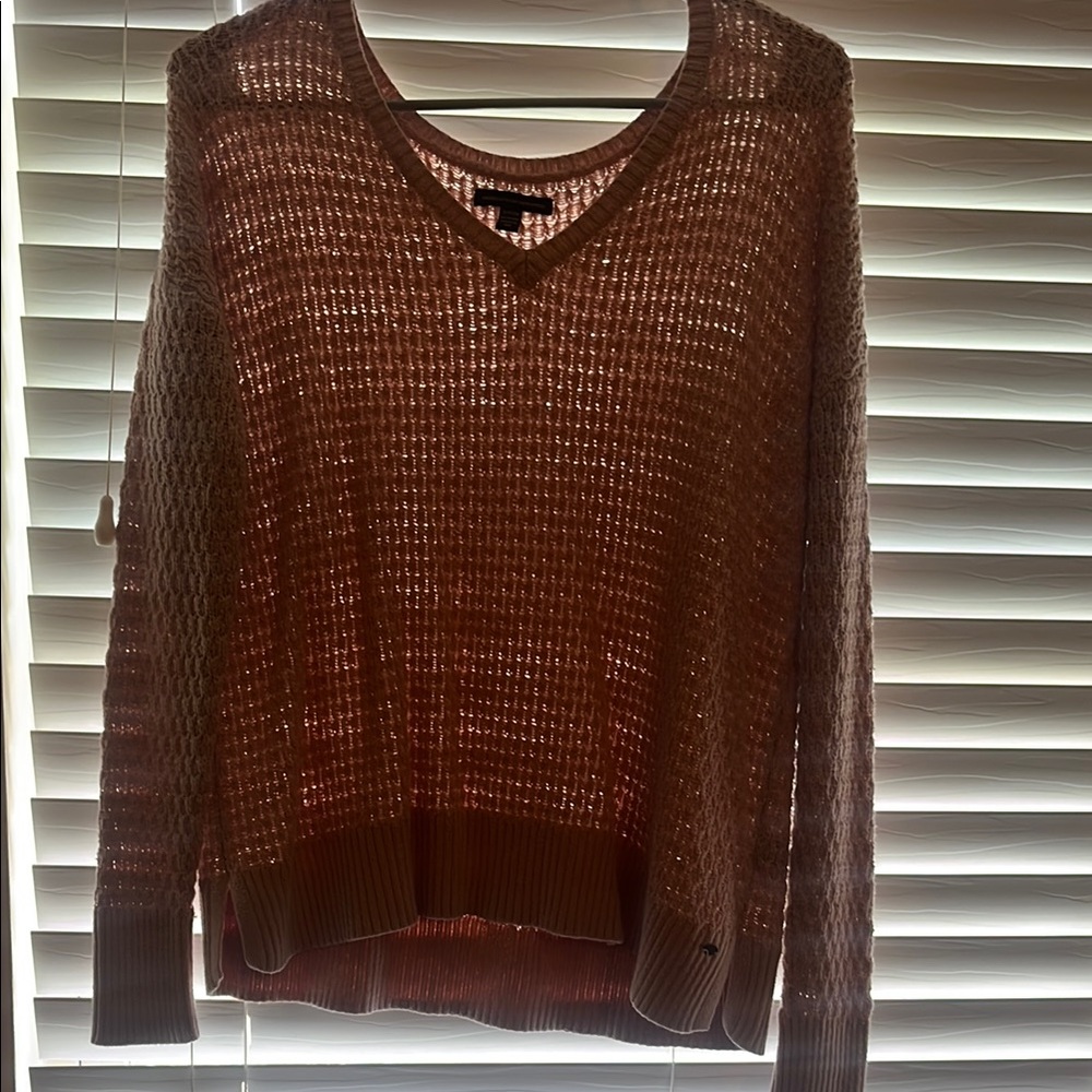 American Eagle Outfitters V-Neck Sweater - Soft Pink